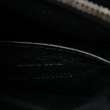 Sheepskin Matelasse Chevron Monogram Medium College Bag Black