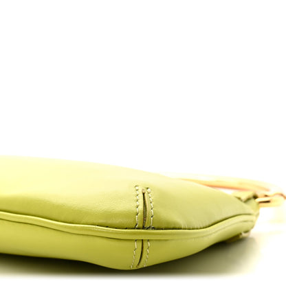 Smooth Calfskin Le Bisou Mousqueton Green