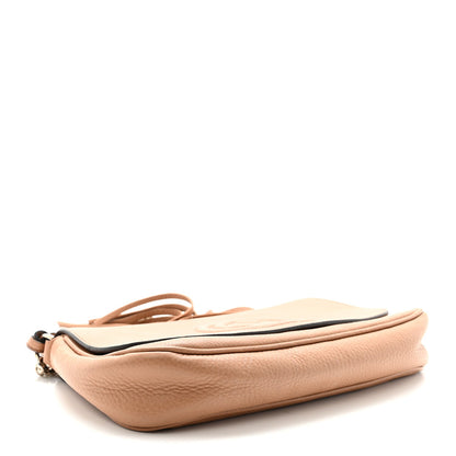 Pebbled Calfskin Medium Soho Flap Crossbody Camelia