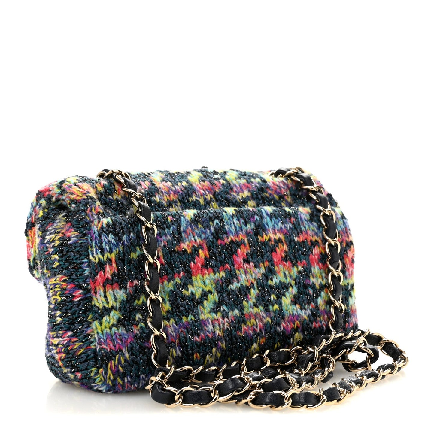 Knit Mini Rectangular Flap Multicolor