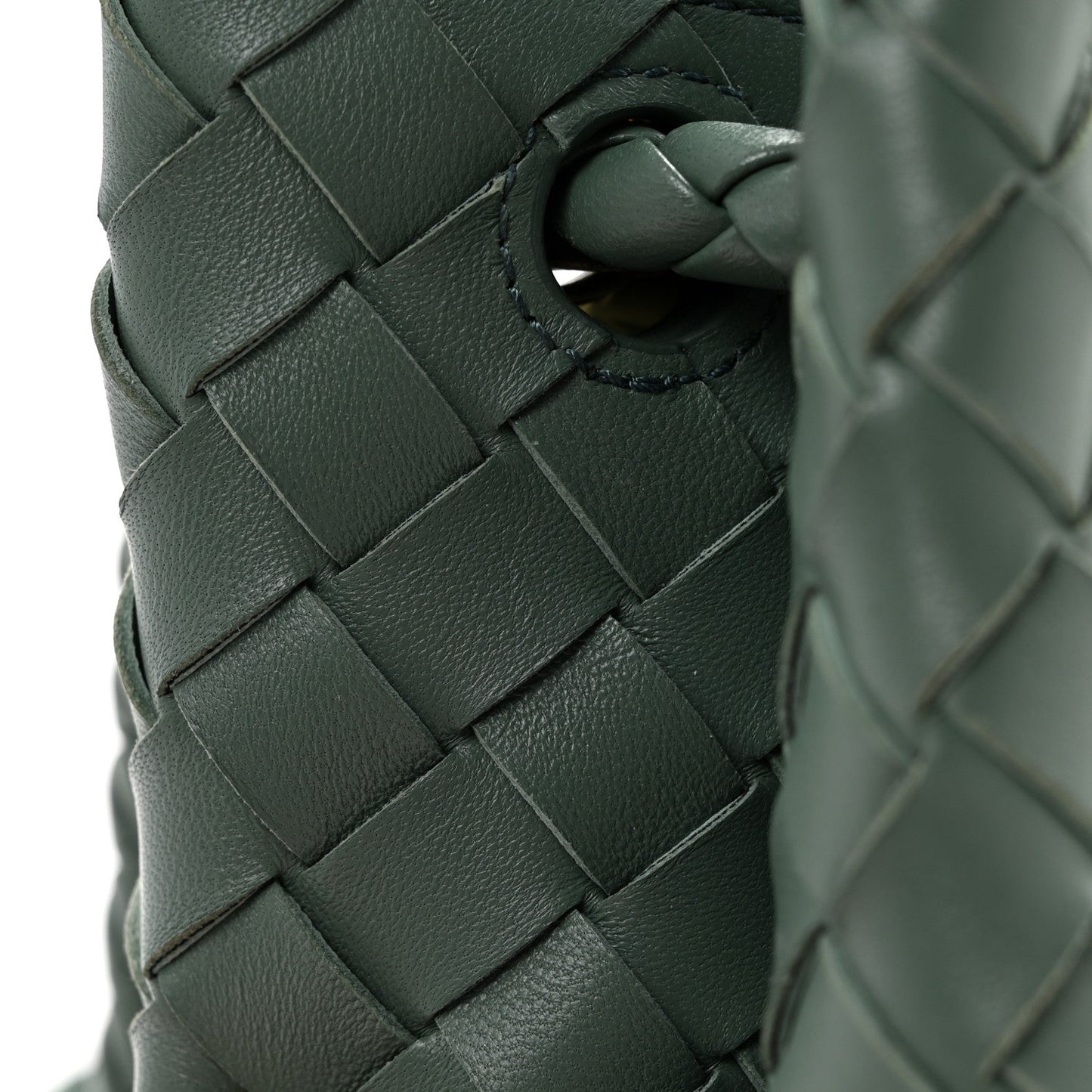 Nappa Intrecciato Medium Andiamo Shoulder Bag Aloe