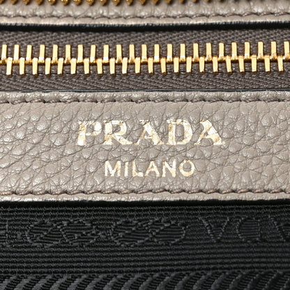 Vitello Daino Zippered Tote Argilla