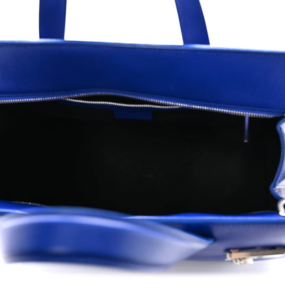 Calfskin Calfskin XL Gancini Buckles Tote Bag Blue