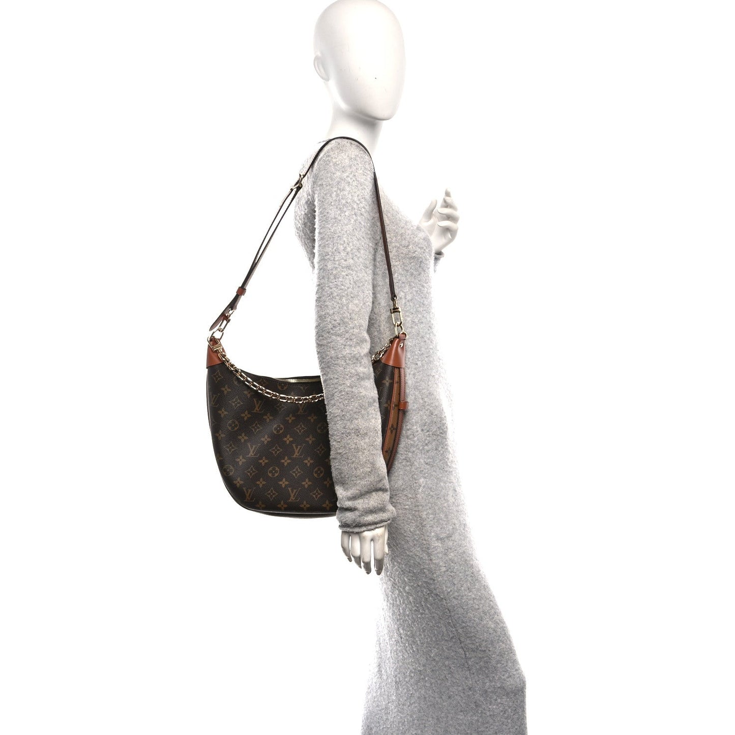 Reverse Monogram Loop Hobo