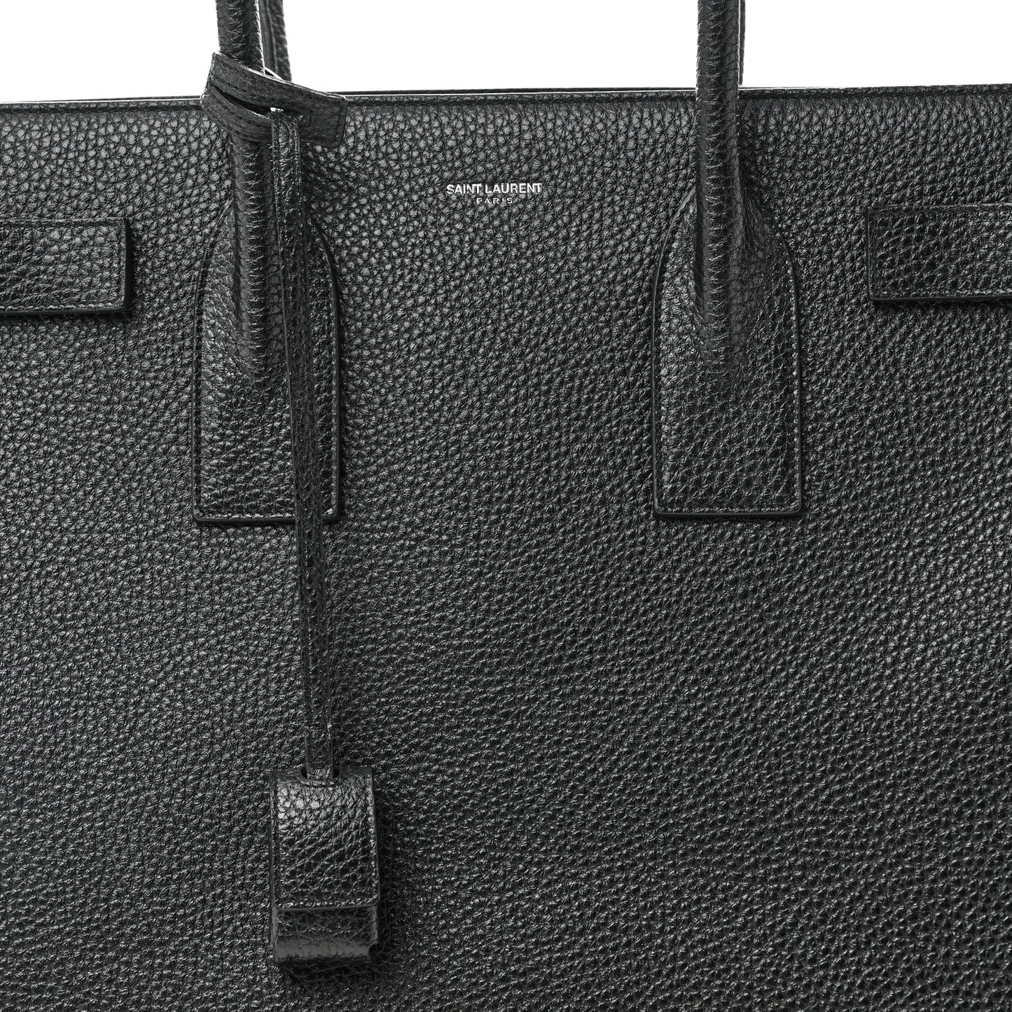Grained Calfskin Large Sac De Jour Black