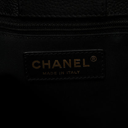 Calfskin Cerf Executive Shopper Tote Black