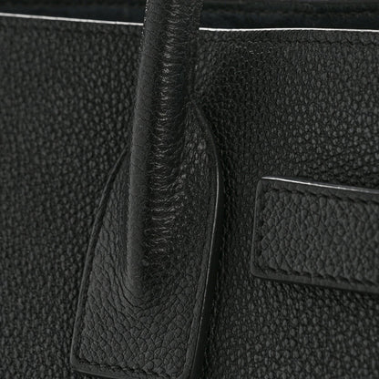 Grained Calfskin Baby Sac De Jour Black