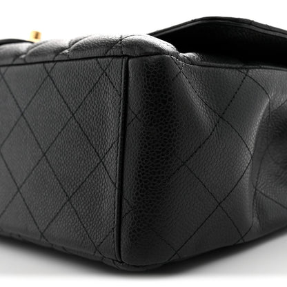 Caviar Quilted Maxi Double Flap Black