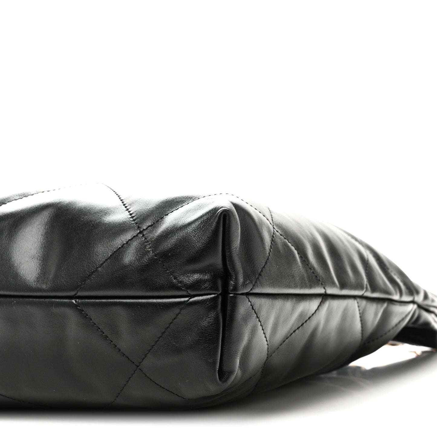 Shiny Calfskin Quilted Small Chanel 22 Black