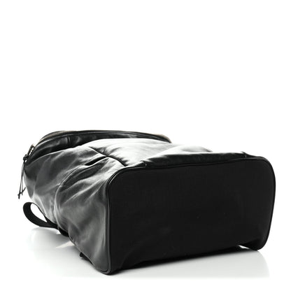 Canvas Calfskin Sid Backpack Black