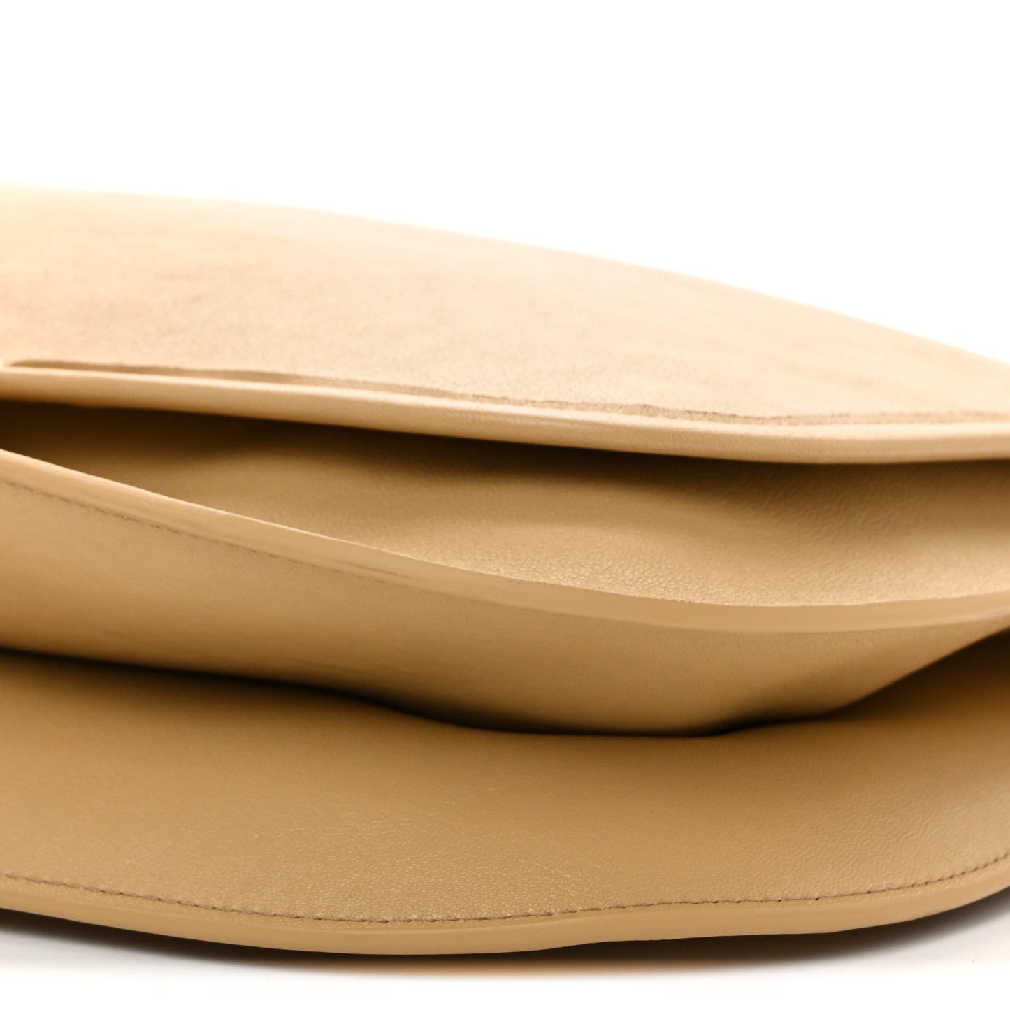 Shiny Lambskin Soft Triomphe Besace Bag Sandcastle