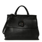 Cellarius Calfskin Bamboo Daily Top Handle Bag Black
