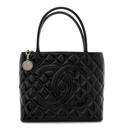 Patent Medallion Tote Black