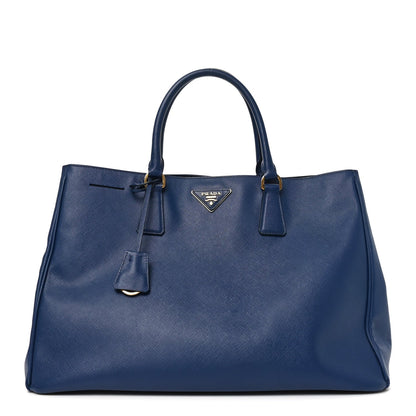 Saffiano Large Galleria Double Zip Tote Bluette