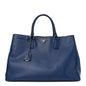 Saffiano Large Galleria Double Zip Tote Bluette