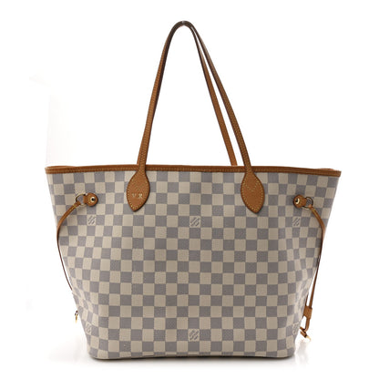 Damier Azur Neo Neverfull MM Rose Ballerine