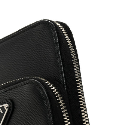 Saffiano Smartphone Case Crossbody Black