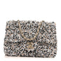 Sequin Quilted Small Single Flap Grey Black White Pearly White