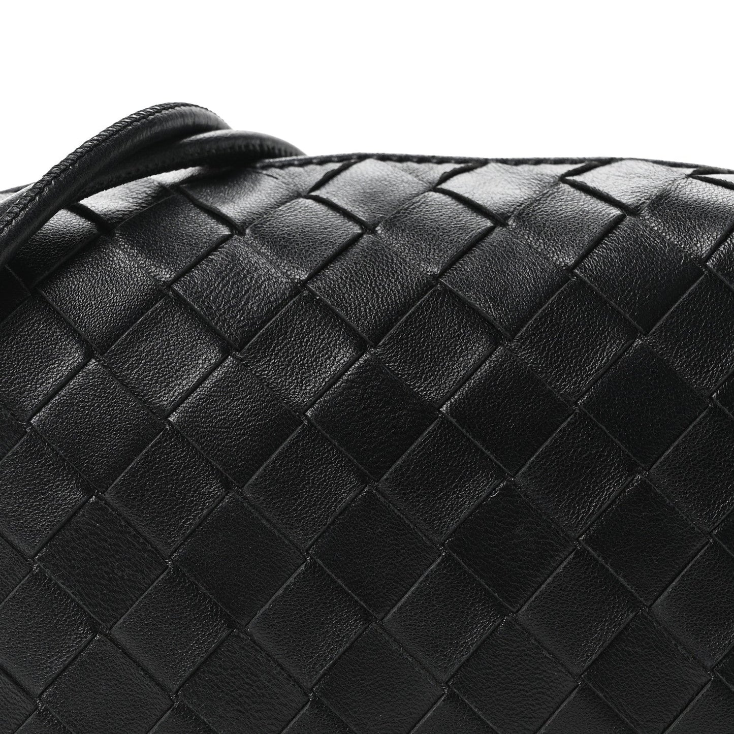 Nappa Intrecciato Mini Loop Camera Bag Black