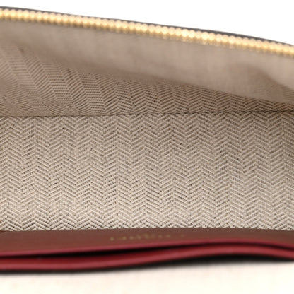 Suede Calfskin Top Handle Trapeze Small Vanity Case With Chain Dark Brown
