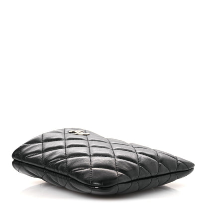 Calfskin Quilted Crossbody Bag Black