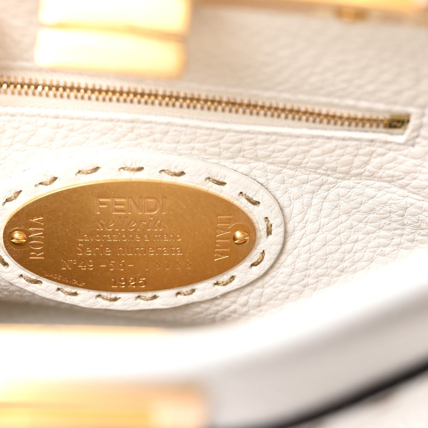 Cuoio Romano Selleria Mini Peekaboo Iconic Satchel White
