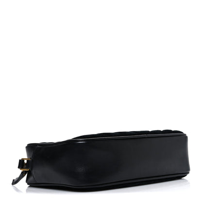 Suede Calfskin Monogram Lou Camera Bag Black