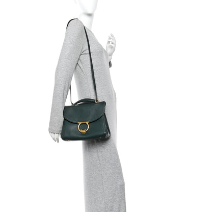 Calfskin Small Margot Top Handle Satchel Verde Olivo