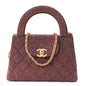 Denim Quilted Nano Kelly Shopper Orange Black