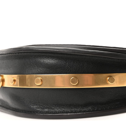 Calfskin Small Nile Bracelet Minaudiere Bag Black