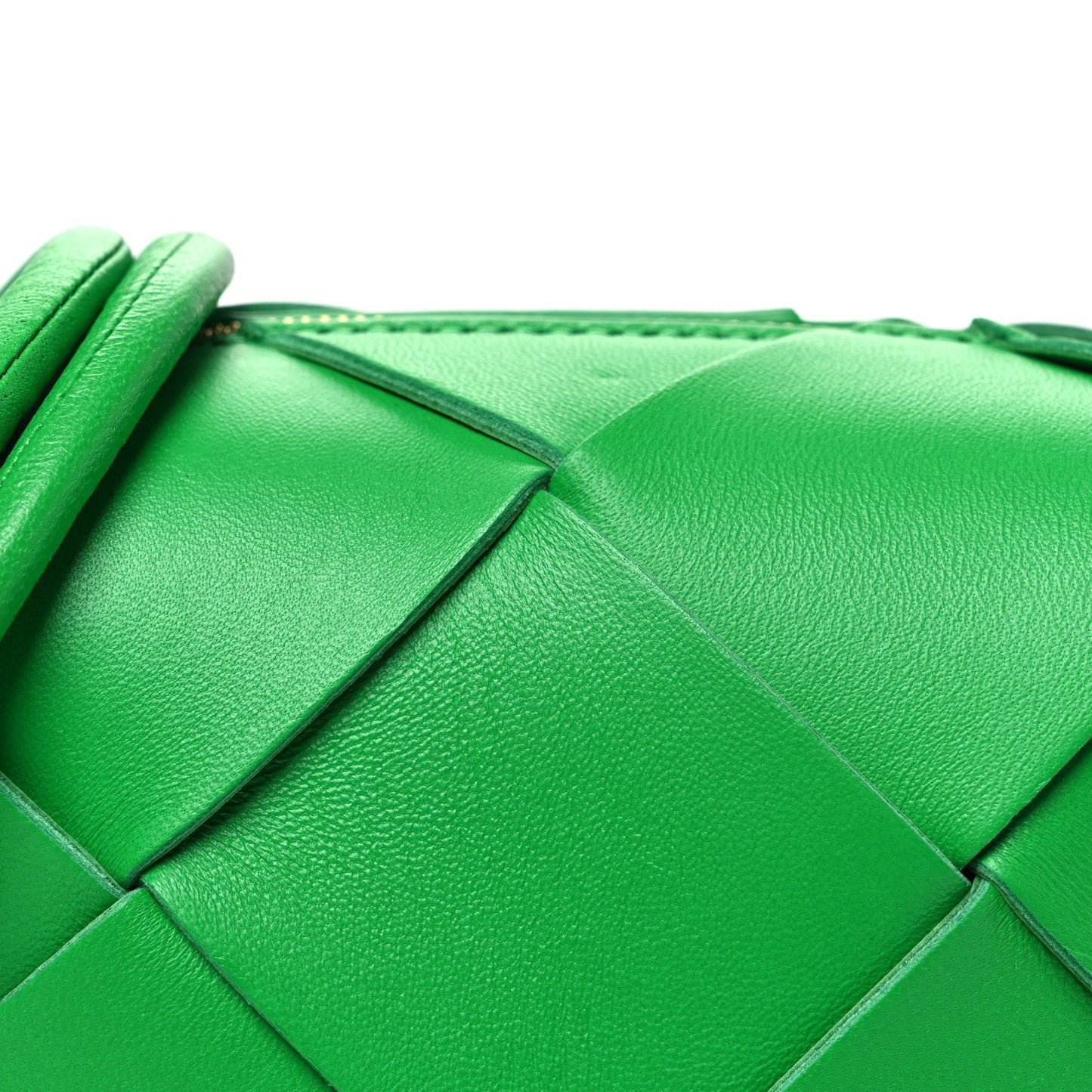 Lambskin Maxi Intrecciato Mini Cassette Camera Bag Parakeet