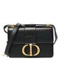 Smooth Calfskin 30 Montaigne Flap Bag Black