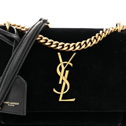 Velvet Small Monogram Sunset Black