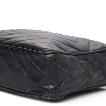 Lambskin Quilted CC Tassel Camera Case Black