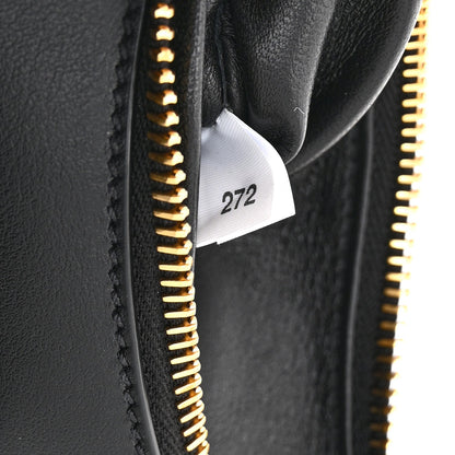 Soft Calfskin Mini Arque Shoulder Bag Black