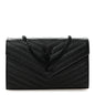 Grain De Poudre Matelasse Chevron Monogram Monochrome Chain Wallet Black