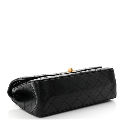 Aged Calfskin Quilted 2.55 Reissue 225 Flap Black