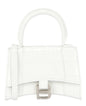 Balenciaga Womens Hourglass Xs Crocodile Embossed Top Handle Bag