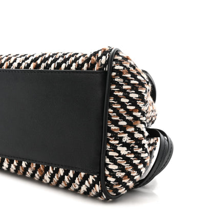 Tweed Calfskin Urban Essentials Small Shopping Bag Black Multicolor