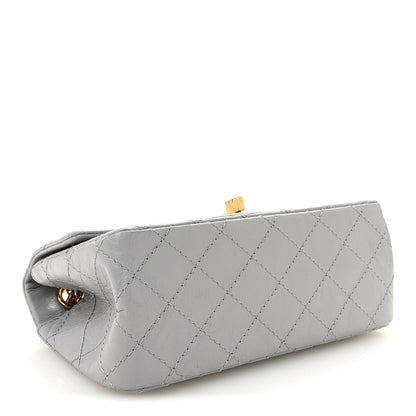 Aged Calfskin Quilted 2.55 Reissue Mini Flap Grey