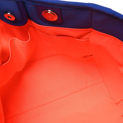 Mixed Fibers Small Deauville Tote Blue Orange