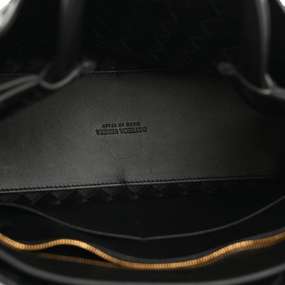 Nappa Intrecciato Medium Andiamo Shoulder Bag Black