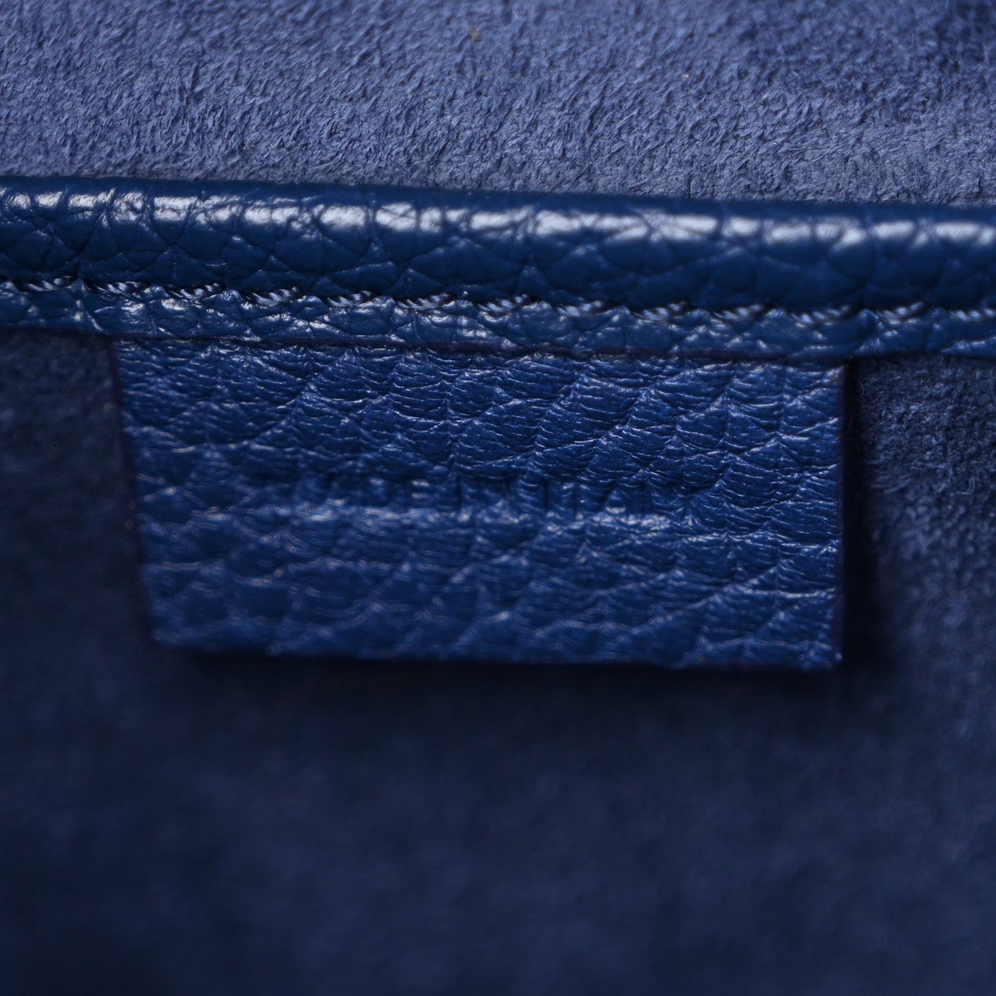 Drummed Calfskin Nano Luggage Indigo
