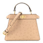 Ostrich Shiny Nappa Petite Peekaboo I SEE U Satchel Sasso