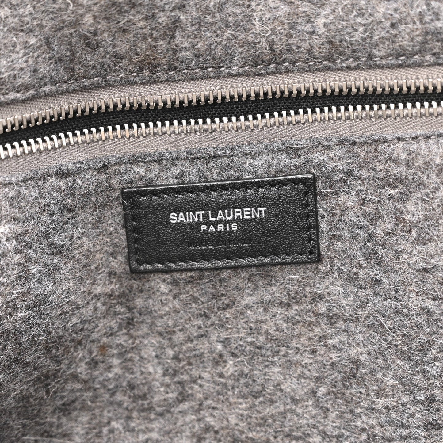 Wool Calfskin Rive Gauche Tote Grey