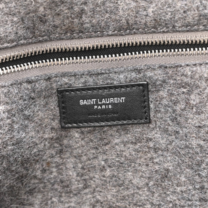 Wool Calfskin Rive Gauche Tote Grey