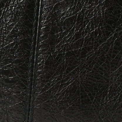 Crinkled Calfskin Large Grand Tour Multipocket Bag Black