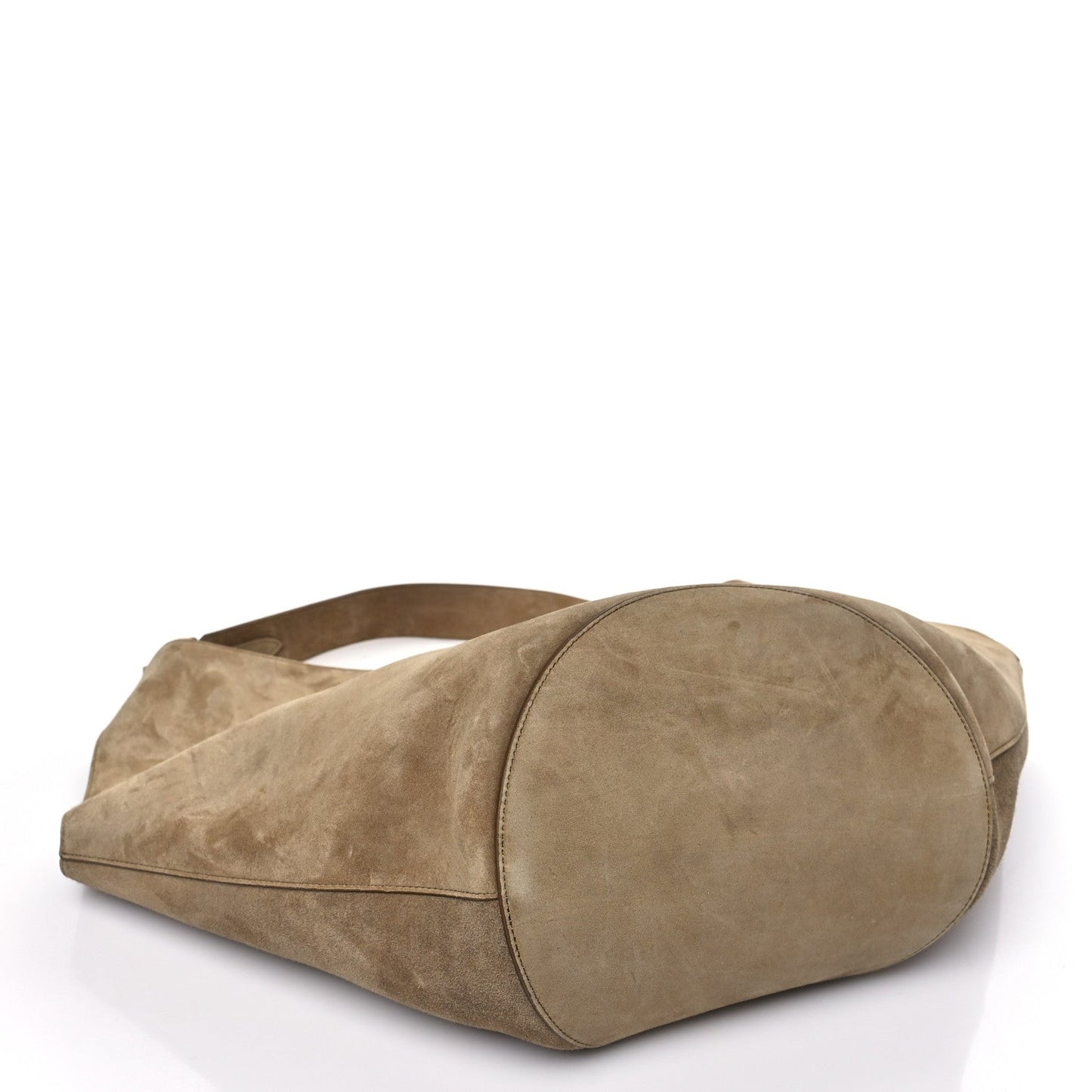 Suede Calfskin Medium Lotus Tote Mud