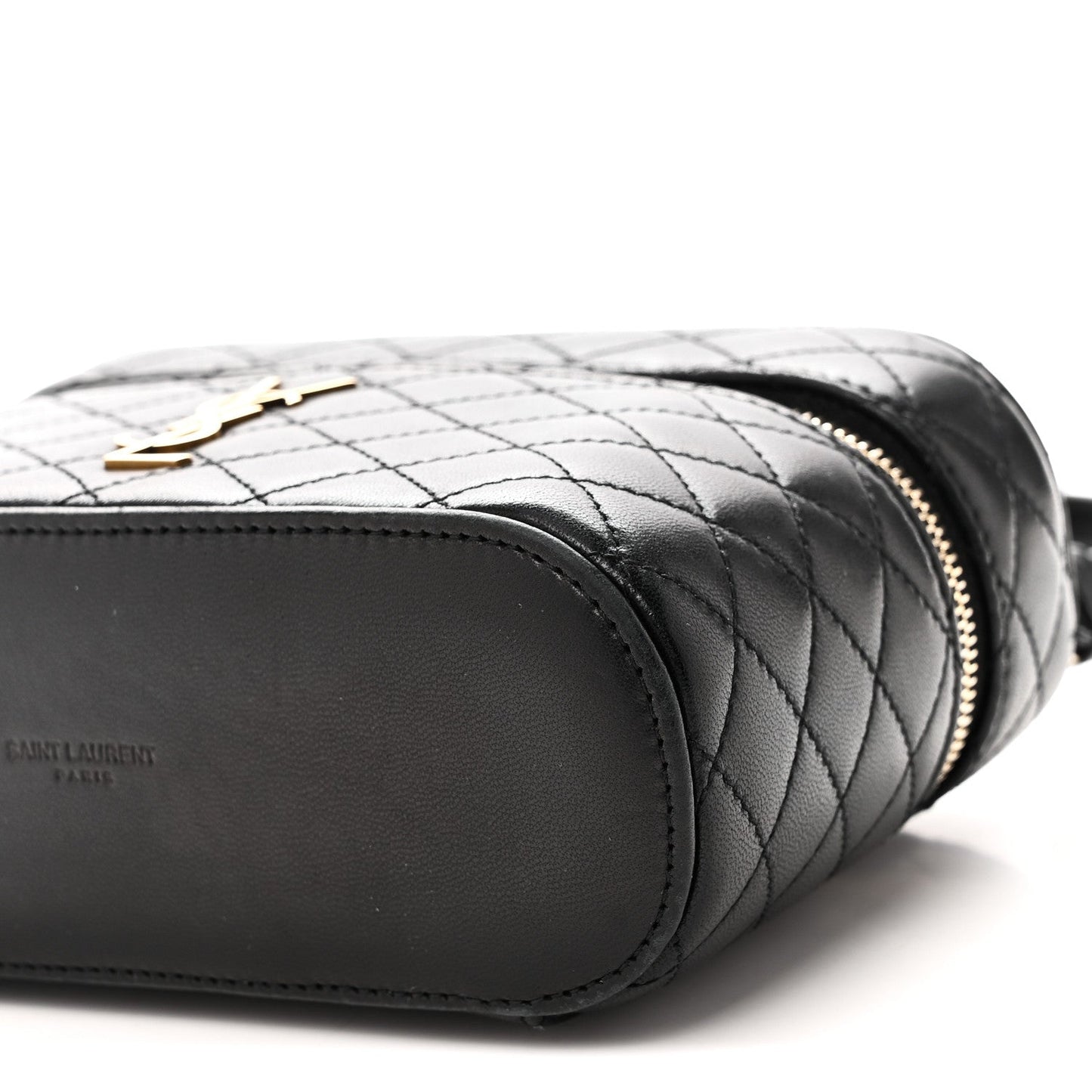Lambskin Quilted Mini Gaby Vanity Case Black