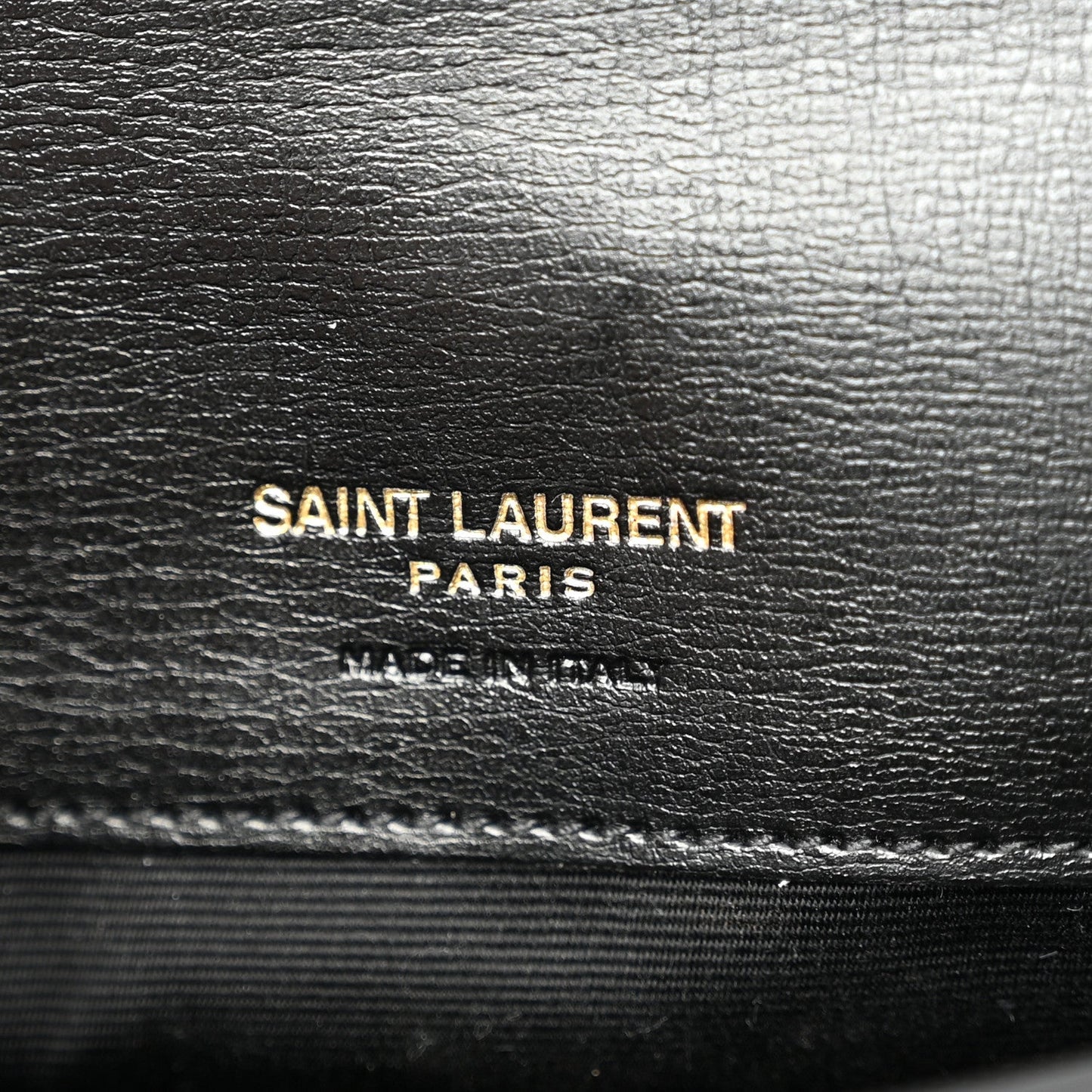 Grained Calfskin Monogram Phone Holder Crossbody Black